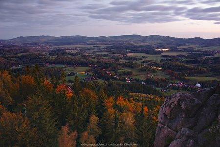 Widok na Trzcińsko i Góry Kaczawskie