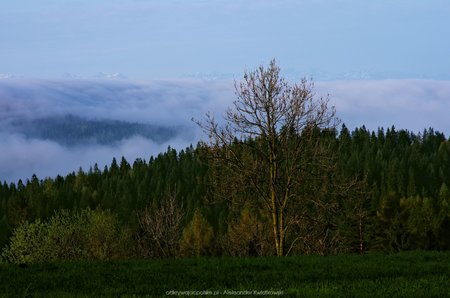 Nieśmiałe Tatry schowane za chmurami
