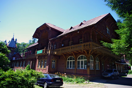Drewniany budynek w Międzygórzu
