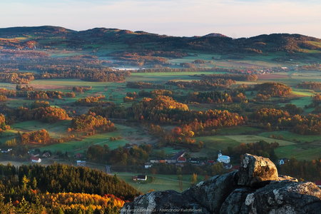 Widok na Trzcińsko i Góry Kaczawskie