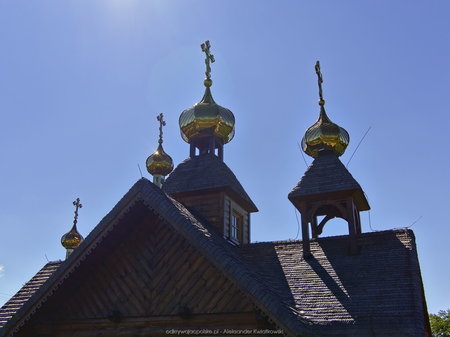 Dach cerkwi we wsi Łaźnie