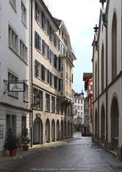 Mała uliczka blisko rynku w Sankt Gallen