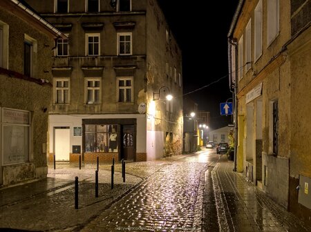 Kamienna Góra wieczorem