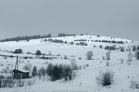 Zimowe okolice wsi Grzędy