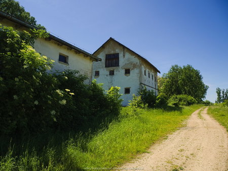 Opuszczone budynki gospodarcze w Karczynie