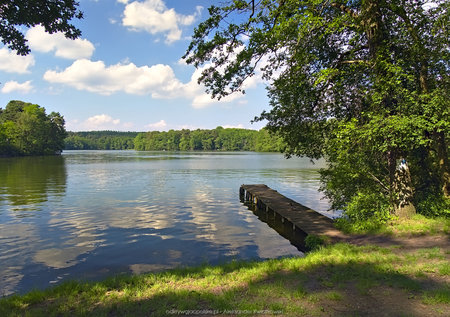 Pierwszy widok na Jezioro Lubiąż
