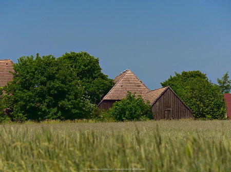 Budynki we wsi Liskowo