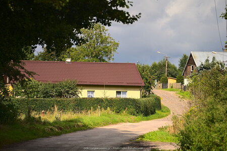 Wieś Kulsze i koniec dobrej drogi asfaltowej